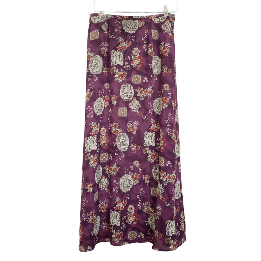 Vintage Charter Club Size 8 Maxi Floral Skirt Full Lining
